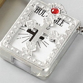 Mini HOLY Bible Keychain Religious Christian Jesus Cross Key Chain