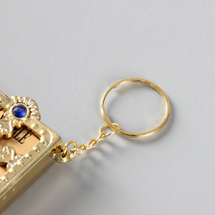 Mini HOLY Bible Keychain Religious Christian Jesus Cross Key Chain