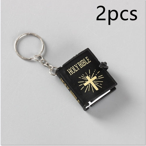 Mini HOLY Bible Keychain Religious Christian Jesus Cross Key Chain